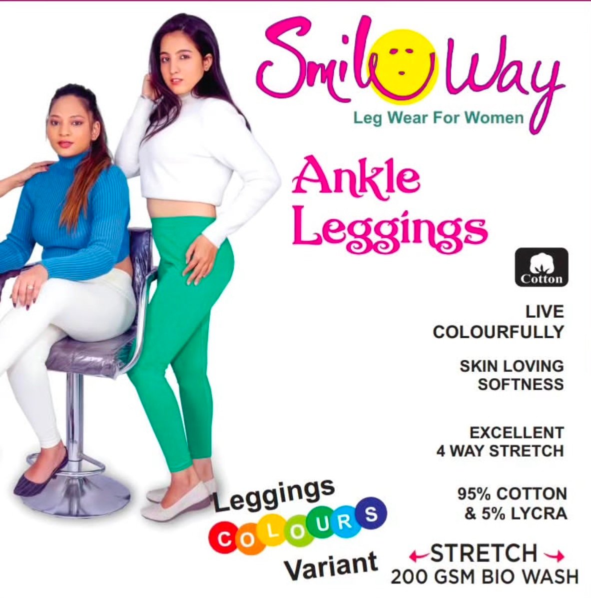 Ankle fit cotton leggings - Image 2
