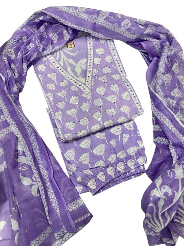 Lilac Kurti set - Image 3