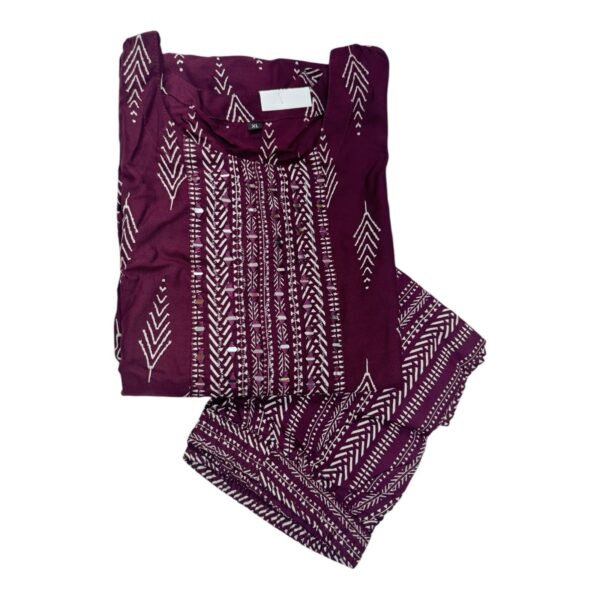 Wine Kurti set - Image 3