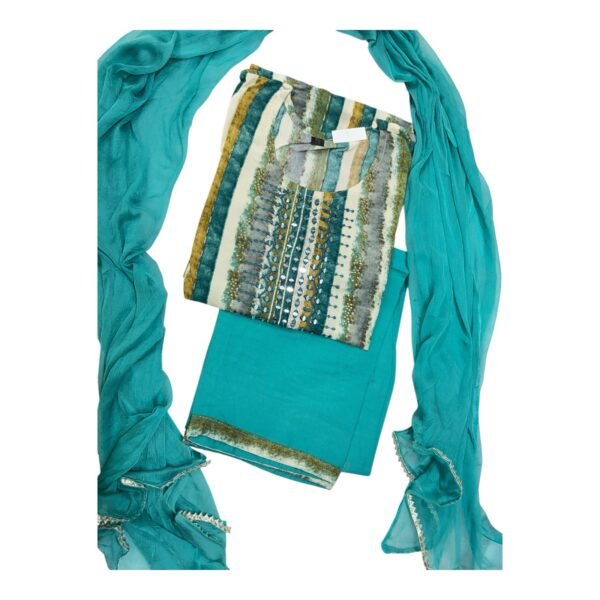 Aqua green Kurti set - Image 3