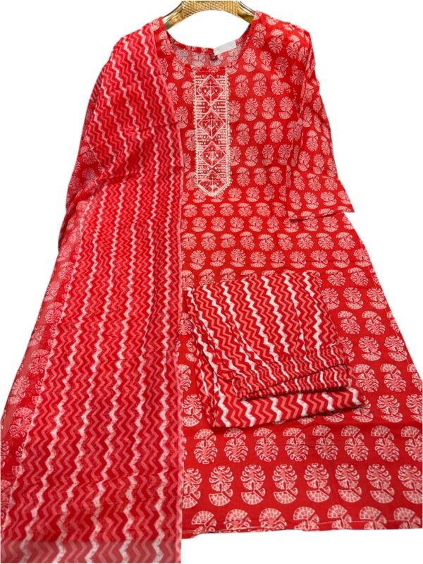 Bright orange kurti set
