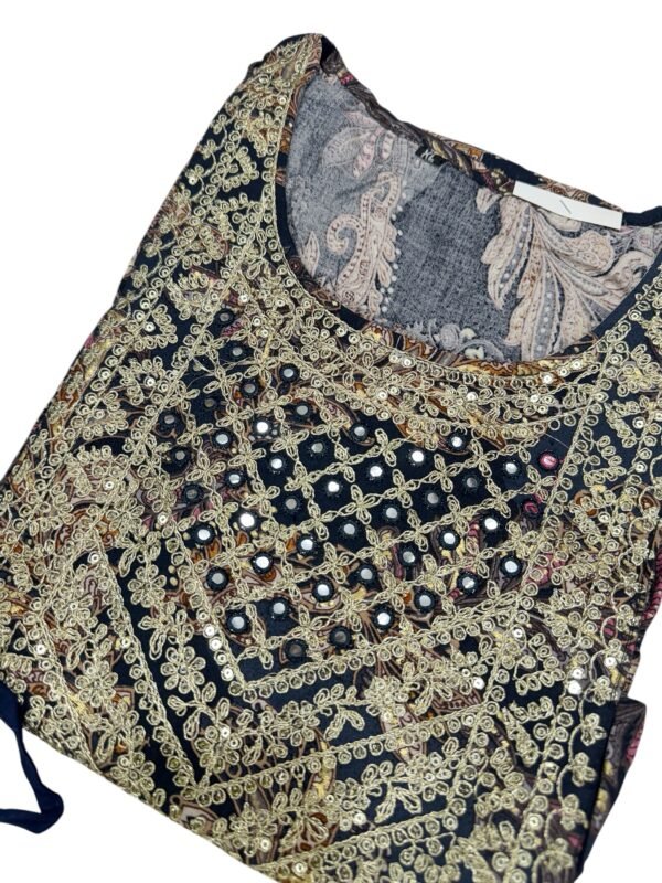 Navy blue kurti set - Image 2