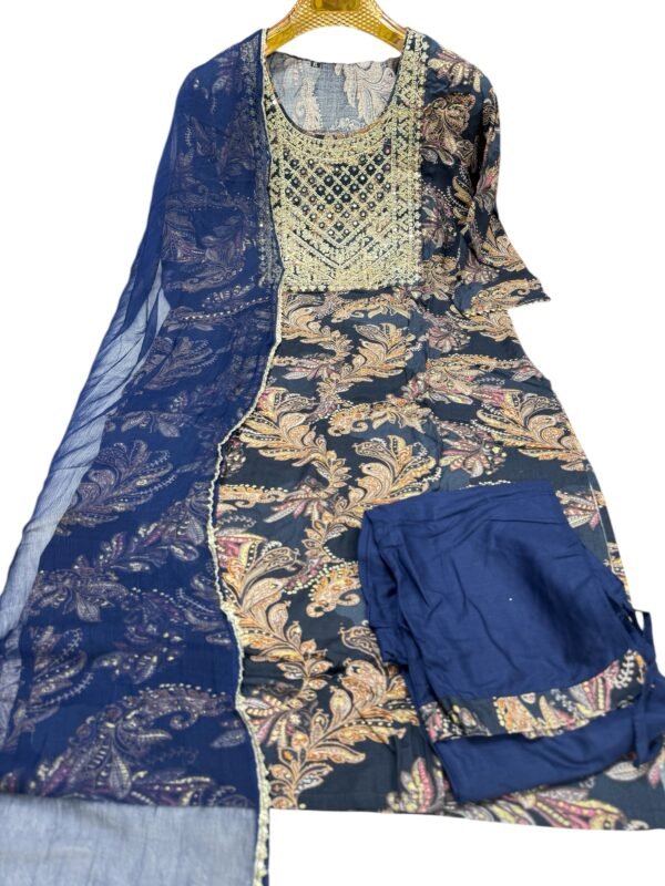 Navy blue kurti set