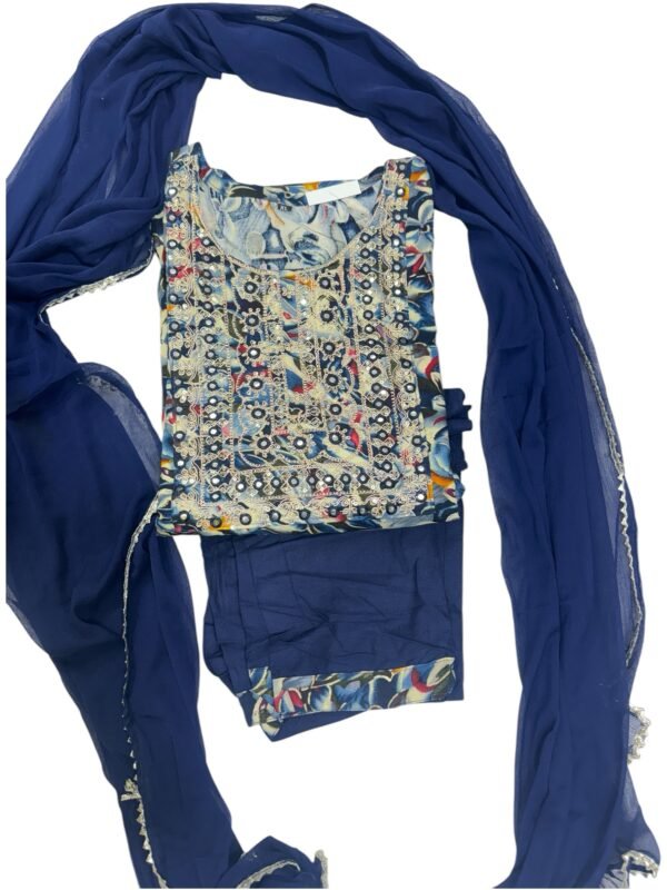 Blue kurti set - Image 2