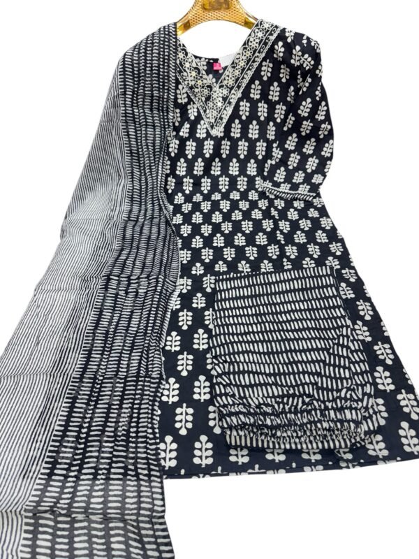 Black kurti set