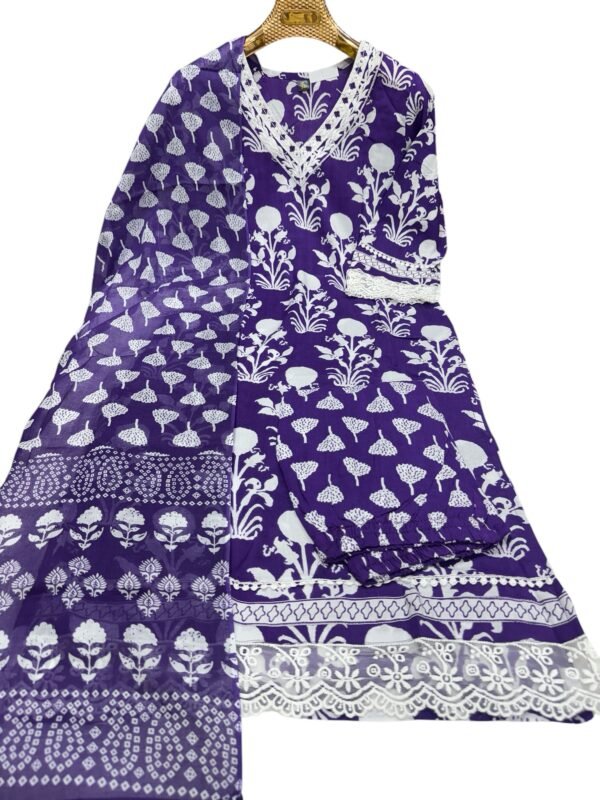 Purple kurti set