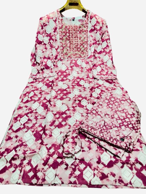 Pink kurti with pant